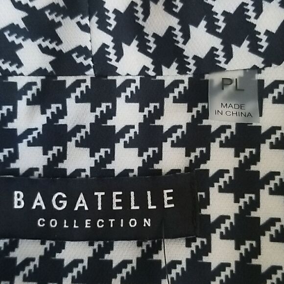 Bagatelle Collection Houndstooth Open Jacket,Pet.L - Picture 6 of 8